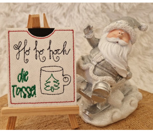 2€ ZUSATZTÜRCHEN 18. Dezember - Stickserie - ITH Teebeutel Verpackung